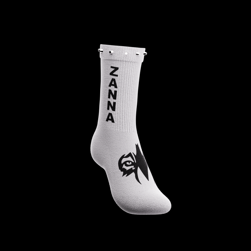 White & Black | "Studded" Sock - ZANNA